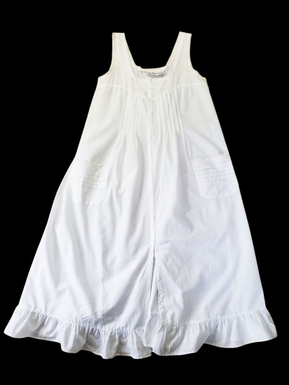 Vintage Cotton Nightgown Chemise or Pinafore Lewis Frimel 1970s